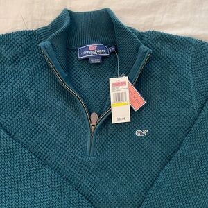 NWT Vineyard Vibes Men’s Cotton Knit Quarter Zip Pullover
